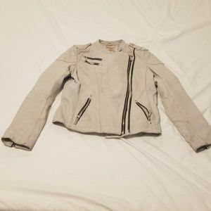 Michael Kors White Leather Jacket